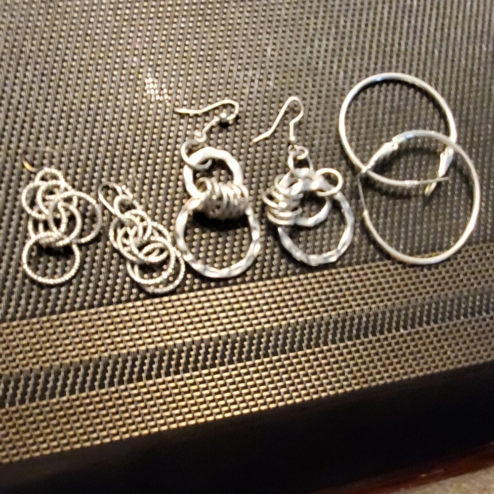 3 pairs of earrings
